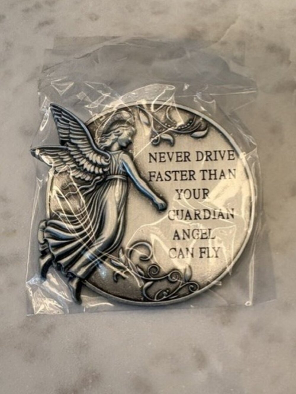 Guardian Angel VisoClip "Never Drive Faster Than Your Guardian Angel Can Fly"